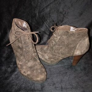 Brown Suede Ankle Booties